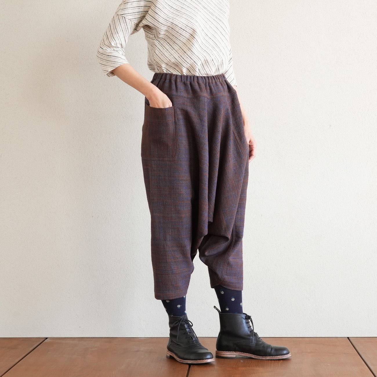 うさとの服　usaato ムササビパンツ 草木染め ウエストゴム ムササビsizeF | 染めから選ぶ,Natural & Indigo dyes（草木染め&藍