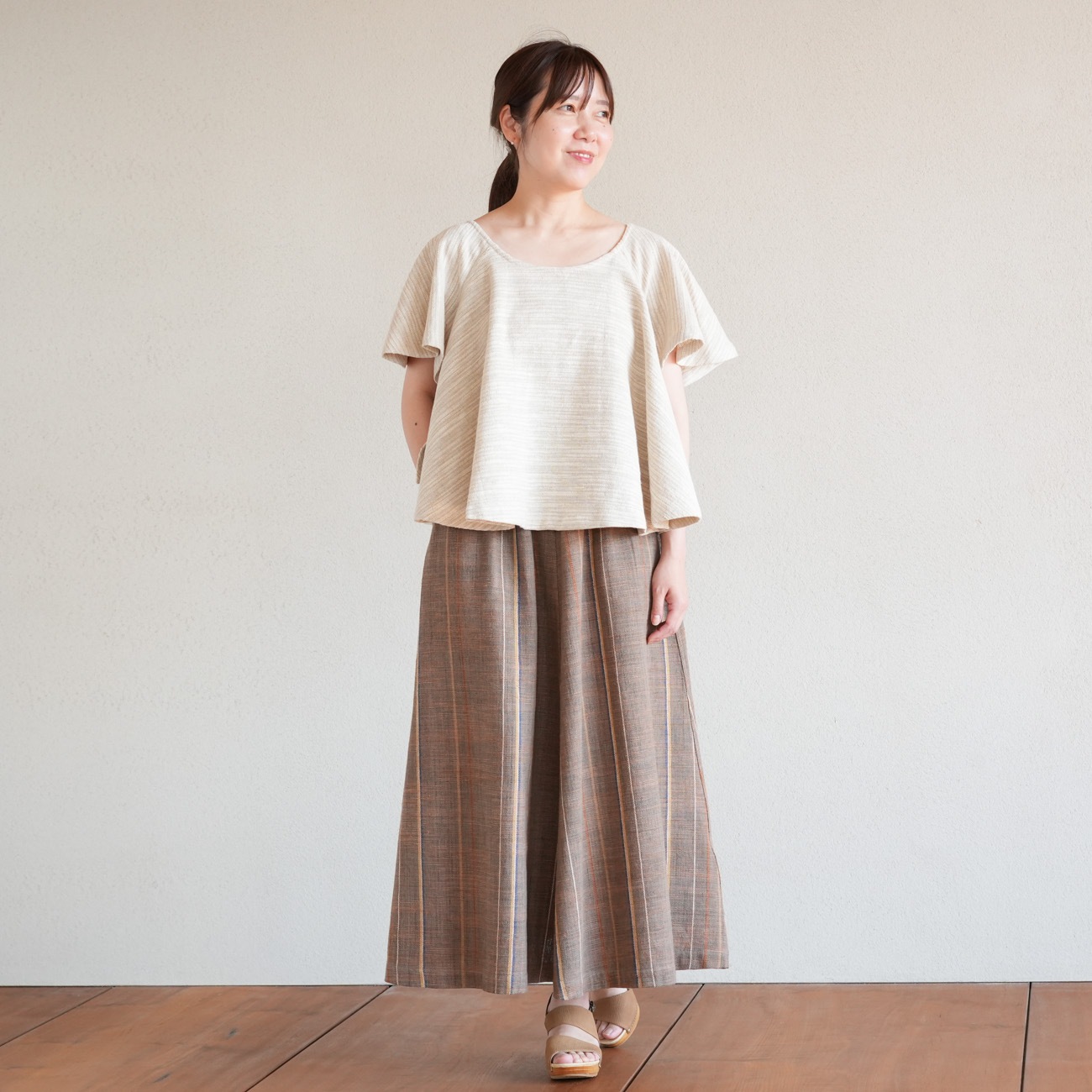 うさとの服　ロングスカート ドットタイトロングスカート