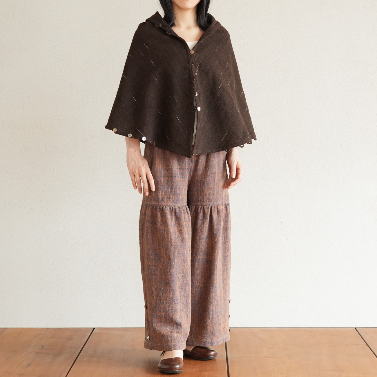 葉っぱストールsizeF | 染めから選ぶ,Ebony dyes（黒檀染め