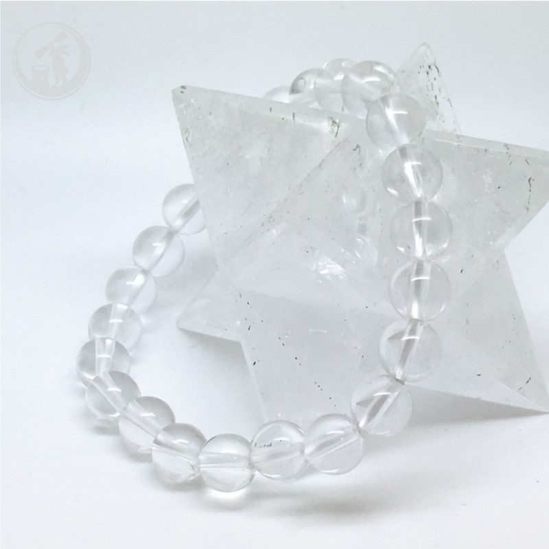天然 水晶 ( クリスタル ) ブレスレット 約8mm パワーストーン 天然石 開店記念