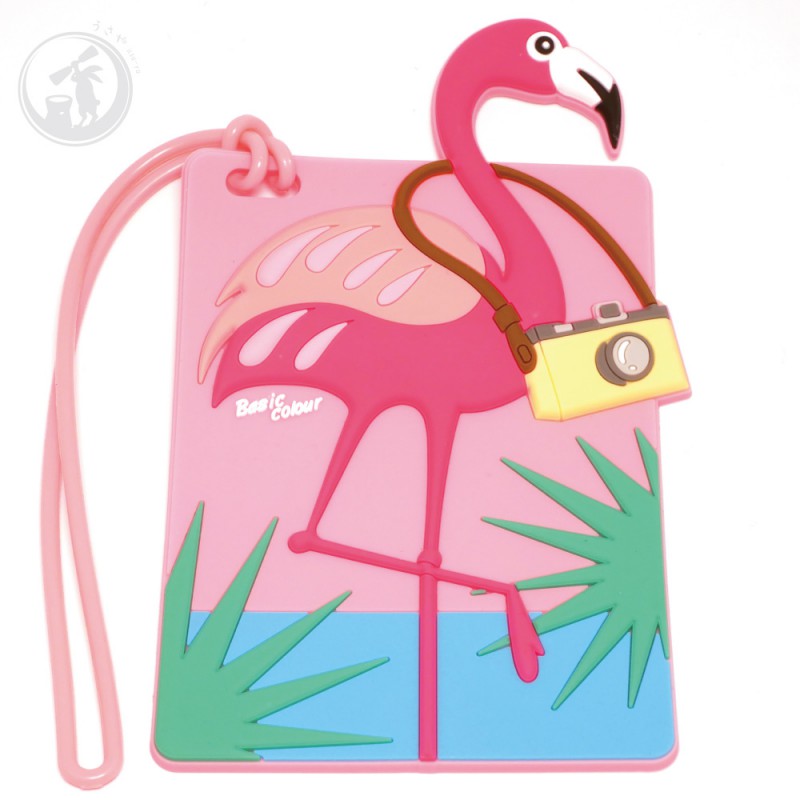 フラミンゴ かわいい ネームタグ ピンク