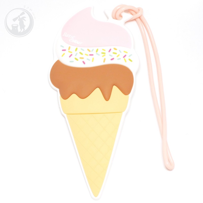 ソフトクリーム かわいい ネームタグ ピンク