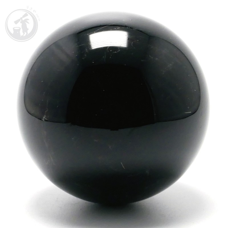 天然 黒水晶 モリオン 丸玉 約64mm 最強魔除け石 風水 お守り