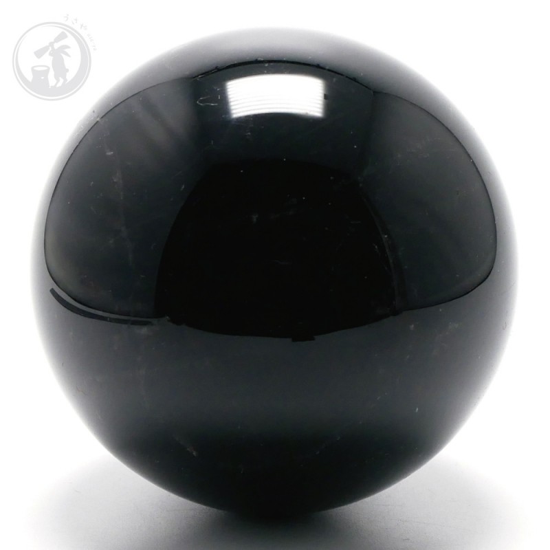 天然 黒水晶 モリオン 丸玉 約70mm 最強魔除け石 風水 お守り