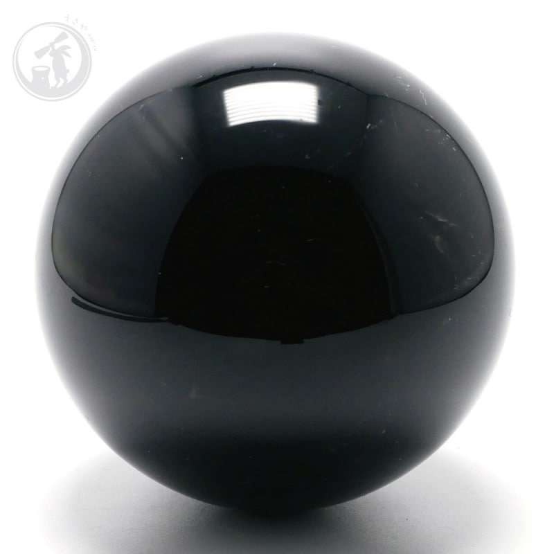 天然 黒水晶 モリオン 丸玉 約68mm 最強魔除け石 風水 お守り