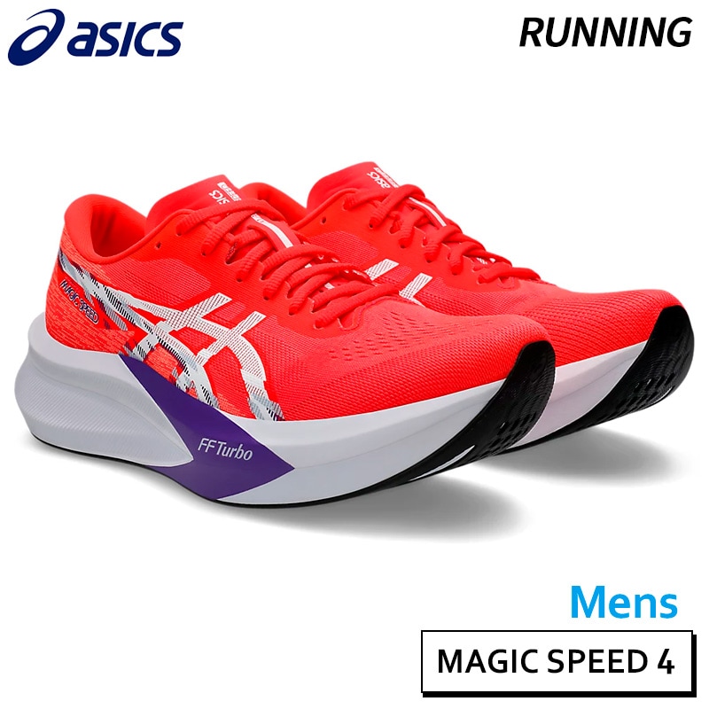 極美品 アシックス マジックスピード3 ランニングシューズ 24cm 白×赤 レディース 【ASICS】 アシックス W MAGIC SPEED 3 W マジック