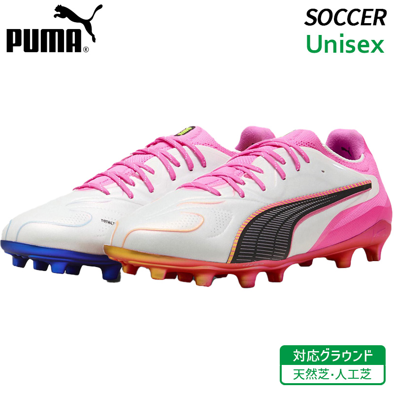 29cm プーマ　キング　アルティメット サッカー ホワイト/ピンク プーマ PUMA キング 20 アルティメット FG/AG 108457-05 ユニセックス