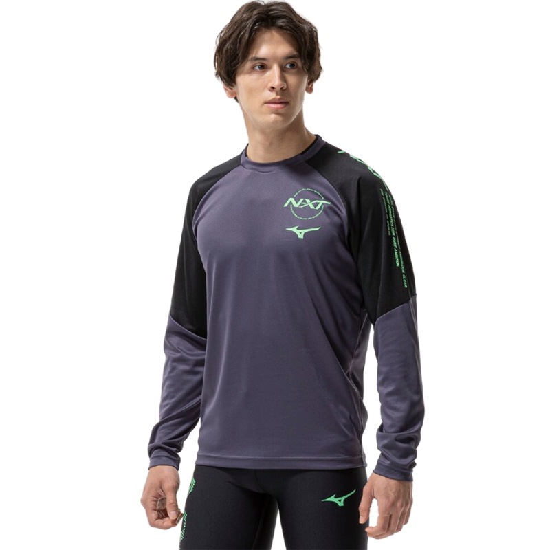 ミズノ MIZUNO N-XTロングTシャツ オデッセイグレー U2MAC50210 ユニ