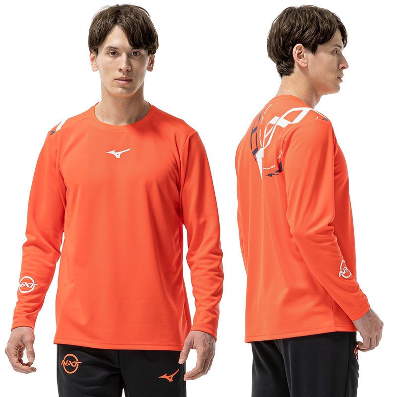 ミズノ MIZUNO N-XT Tシャツ サンストーンオレンジ 32JAD74556 ユニ