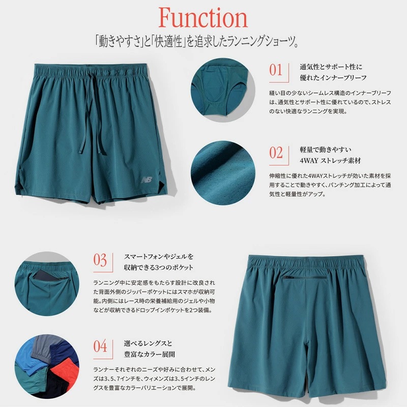 ニューバランス New Balance RCショーツ 7インチ シームレスブリーフ