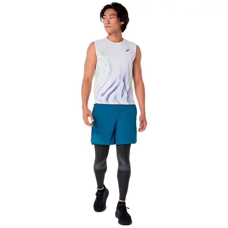 アシックス asics ランニンググラフィックスリーブレスシャツ 2011D486