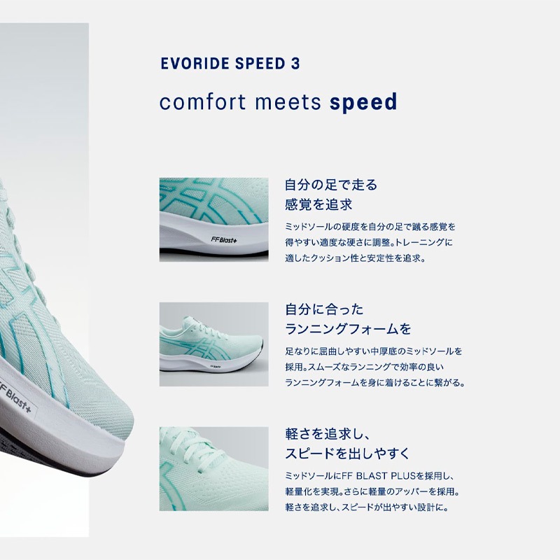 アシックス asics エボライドスピード 3 1012B763-600 レディース