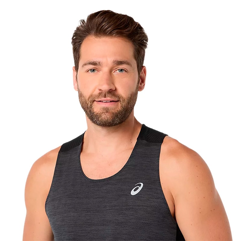 アシックス シングレット TUN 黒 海外サイズM L ASICS（アシックス