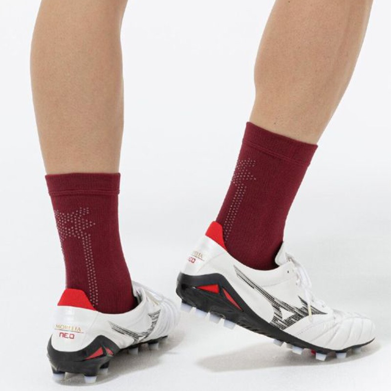 NOZO78③ 1本 ミズノ MIZUNO ゼログライド NEO ショート ソックス 5本指 エンジ