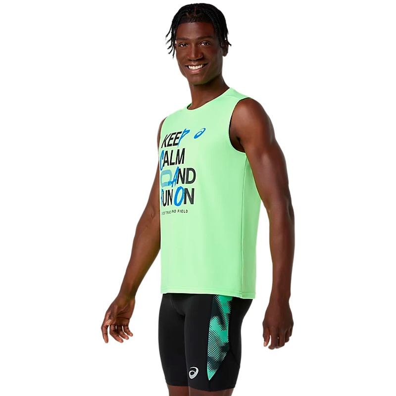 NEC パーソナルプロダクツ ランニングクラブ セットアップ 陸上 アシックス asics トラックグラフィックスリーブレストップ 2091A829