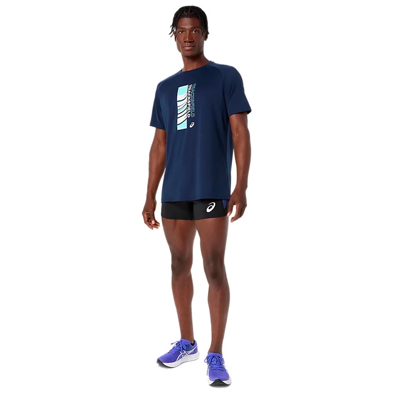アシックス asics トラックグラフィックショートタイツ 2091A830-002