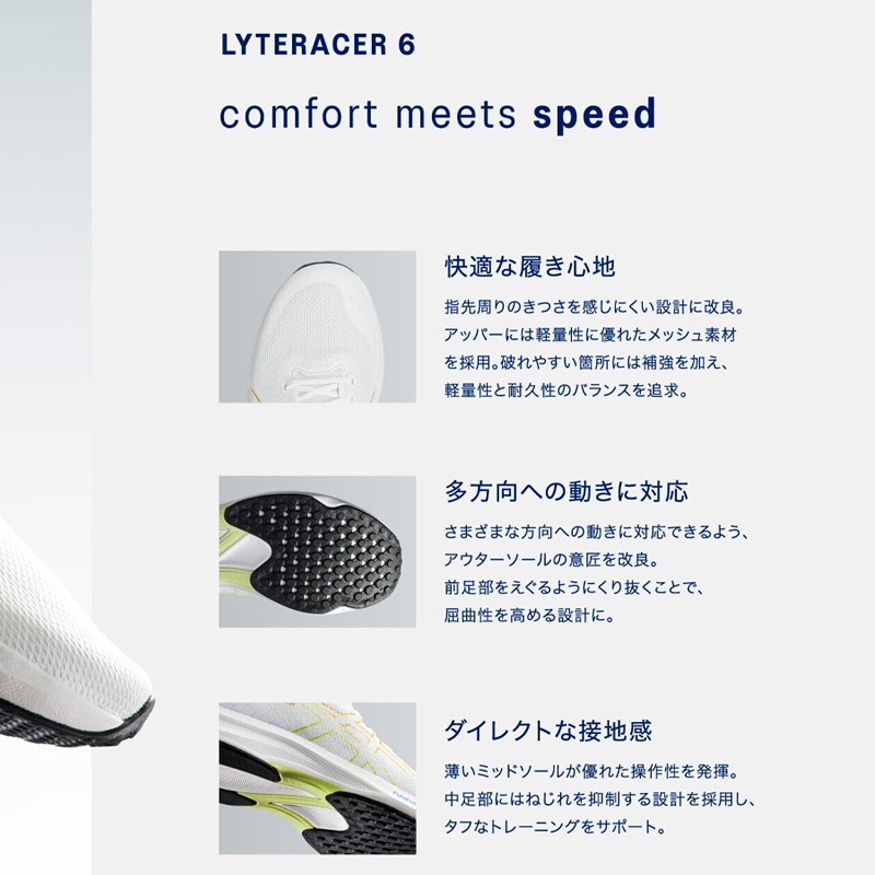 むページ アシックス asics ライトレーサー 6 1012B764-702 レディース