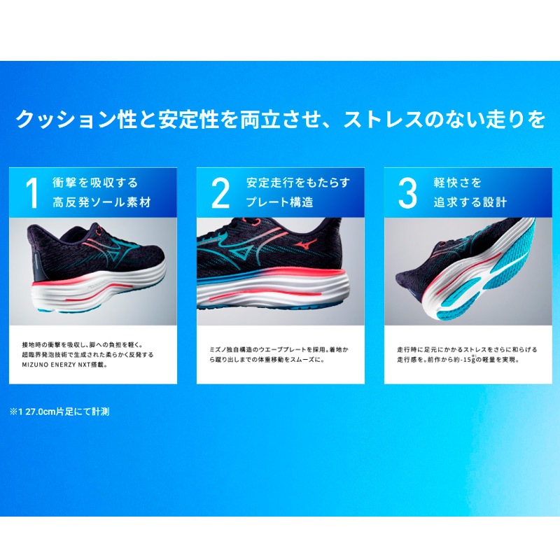 ミズノ MIZUNO ウエーブライダー29 J1GC250353 メンズ ランニング