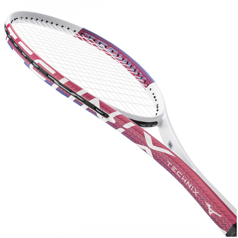 ガット張上済】ミズノ MIZUNO テクニクス ローズレッド×サファイア
