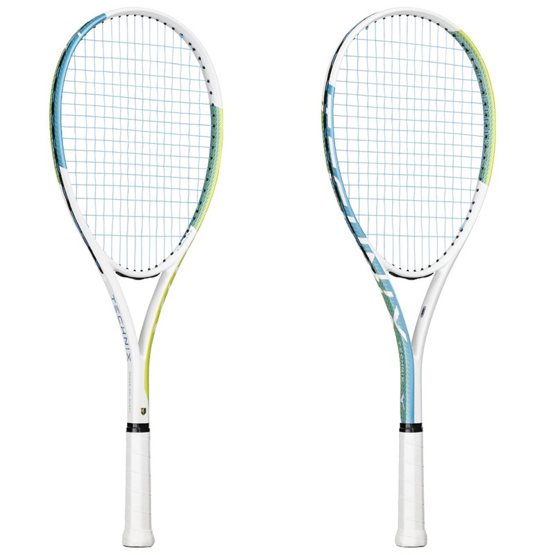 ガット張上済】ミズノ MIZUNO テクニクス ライム×スカイブルー