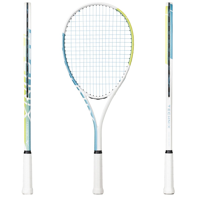 ガット張上済】ミズノ MIZUNO テクニクス ライム×スカイブルー