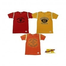 ラッセルアスレティック  USUD風 プリントアームリブ Tシャツ 3カラー 日焼け加工