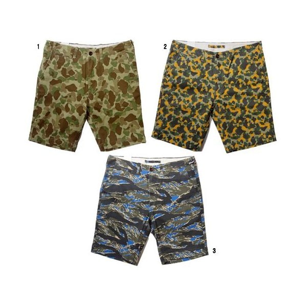 KIFFE キッフェ コットン プリント ストレッチ ショーツ チノ ショーツ