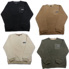 �磻��ɥ��󥰥� �ܥ� ���롼�ͥå� WILD THINGS FLUFFY BOA L/S CREW WT19121N �ܥ� �ե꡼�� �ץ륪���С�