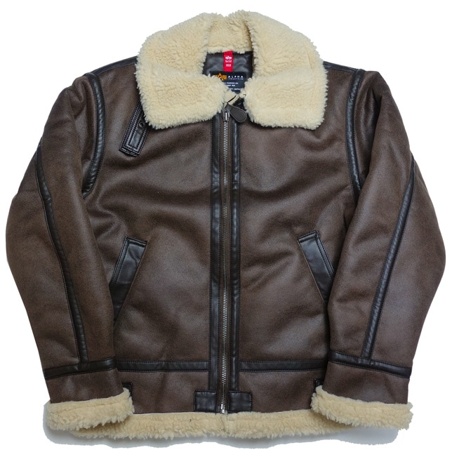 ALPHA アルファ フライトジャケット B-3 FAKEムートン新品！ L Alpha Industries ALPHA アルファ レディース B-3 ボア
