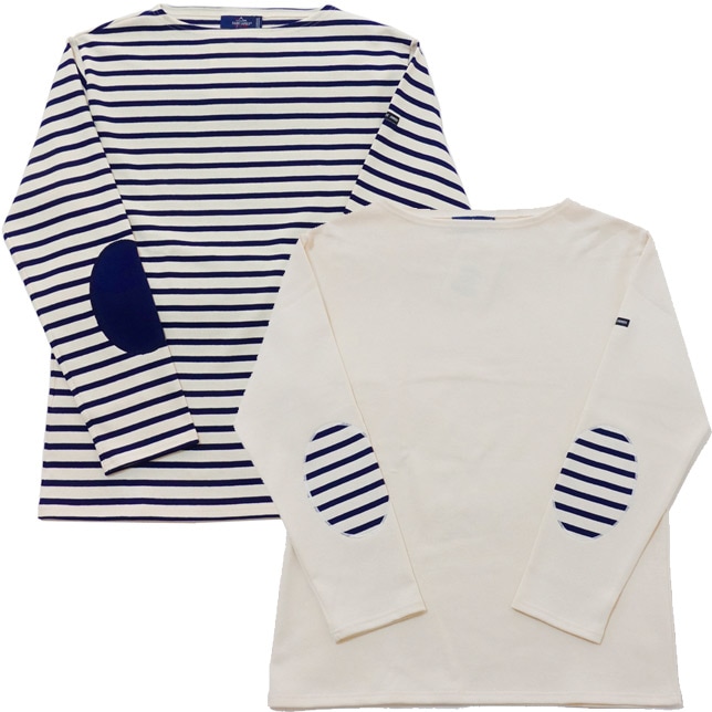 セントジェームス ウエッソン エルボーパッチ バスクシャツ メンズ