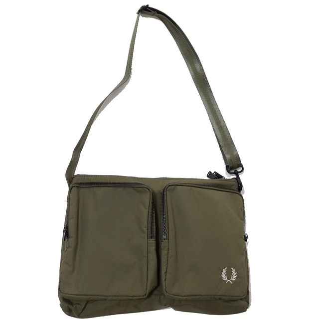 FRED PERRY◆PRNT LRL WRTH RPSTP ショルダーバッグ Fred Perry Prnt Lrl Wrth Rpstp Side Bag Black Messenger