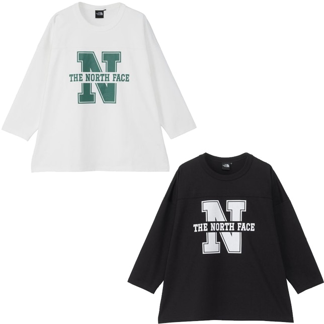 THE NORTH FACE スリークォーター TNF ロゴ Tシャツ THE NORTH FACE カットソー  Tシャツスリークォーターフットボールティーユニセックス大人 THE NORTH FACE FACE( ザ・ノース・フェイス) NT82433 メンズ  スリークォーターTNFロゴティー 七分丈 Tシャツ アウトドア ... [ザノースフェイス] カットソー Tシャツ スリークォーターフットボールティー