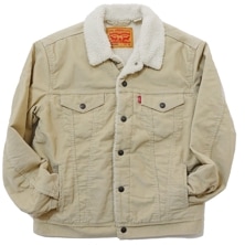 Levi's リーバイス シェルパ トラッカージャケット TYPE 3 SHERPA TRUCKER Gジャン コーデュロイ ボアジャケット メンズ 16365-0218 ライトベージュ|Levi's