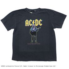 グッドロックスピード Tシャツ 半袖  エーシーディーシーGOOD ROCK SPEED ART T-SHIRT AC/DC チャコール イエローロゴ ロックTシャツ プリントTシャツ|GOOD RO