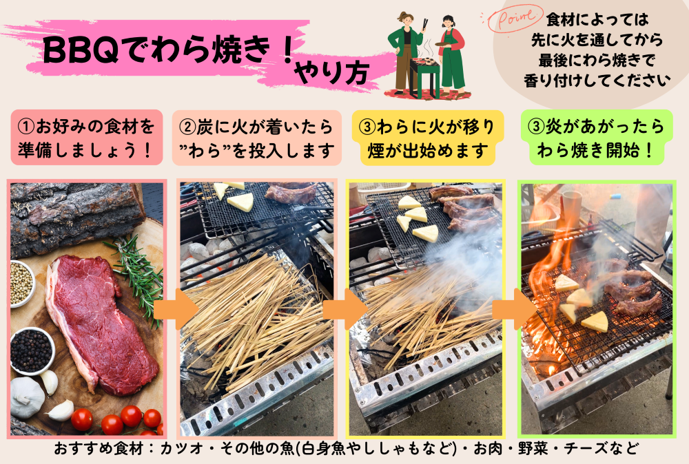わら焼き用 選別藁 400g 2袋セット｜臼井農畜産オンラインストア