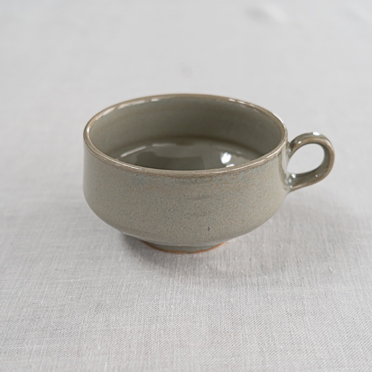 【個展予約商品】薄墨片手スープカップ　土井善男