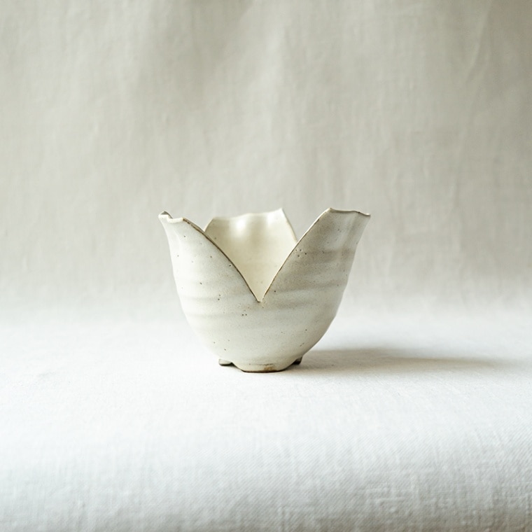 【個展予約商品】白釉割山椒向附　中里健太