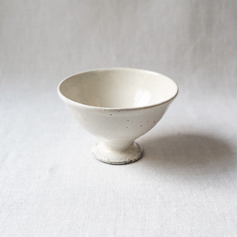 【個展予約商品】粉引ゴブレット　中里健太