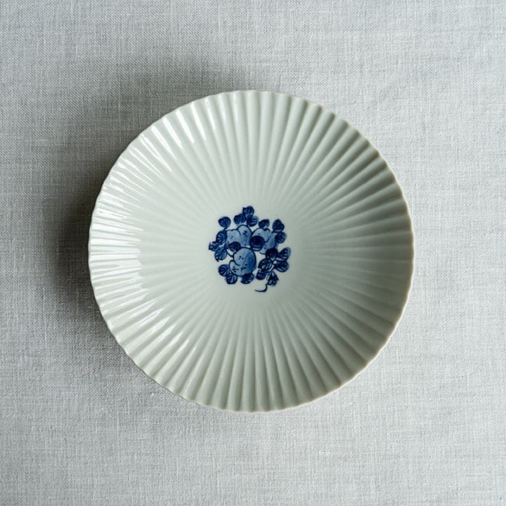 【個展予約商品】鎬浅皿染付桃　萠窯