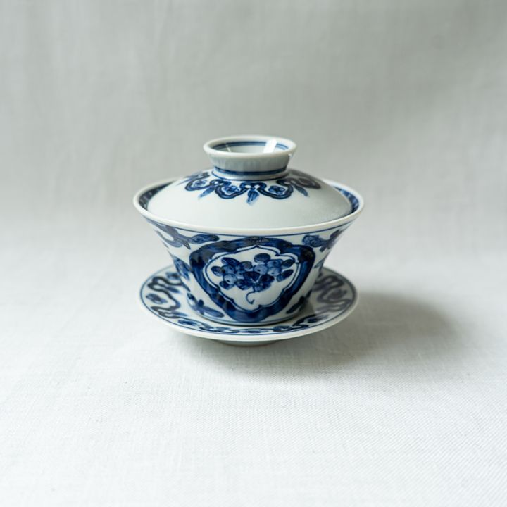 【個展予約商品】蓋碗大染付唐草　萠窯