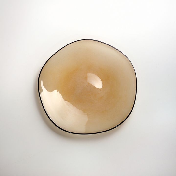 【ガラス展】kasumi plate S sandbeige　fresco