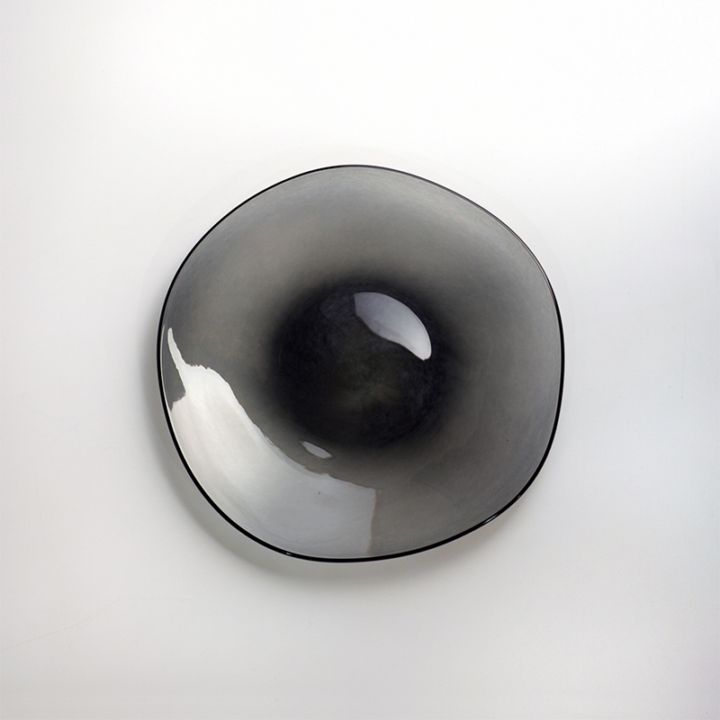 【ガラス展】kasumi plate S grey　fresco