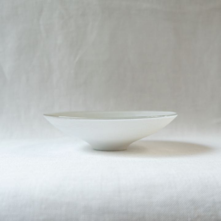 【ガラス展予約商品】白のうつわ 浅鉢S G　小宮崇