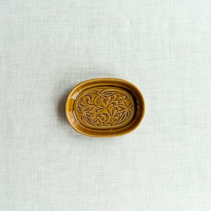 ＜器select＞楕円小皿 キャメル