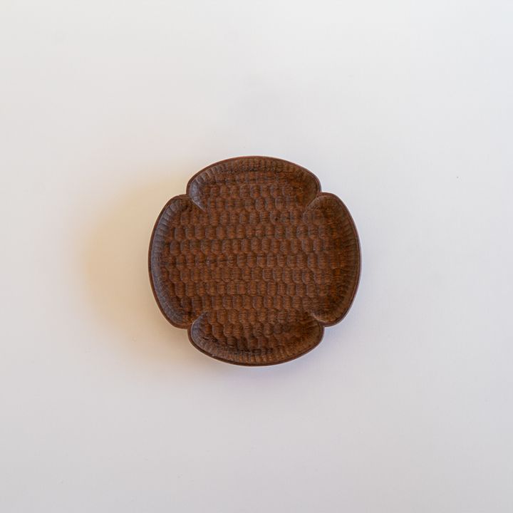 【予約商品】花形コースター（ウォールナット）　高塚和則