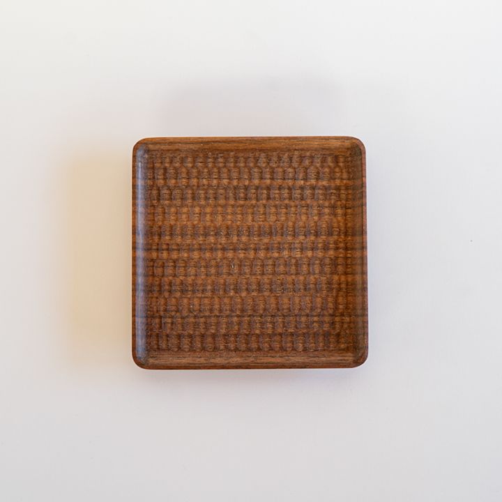 【予約商品】角コースター（ウォールナット）　高塚和則