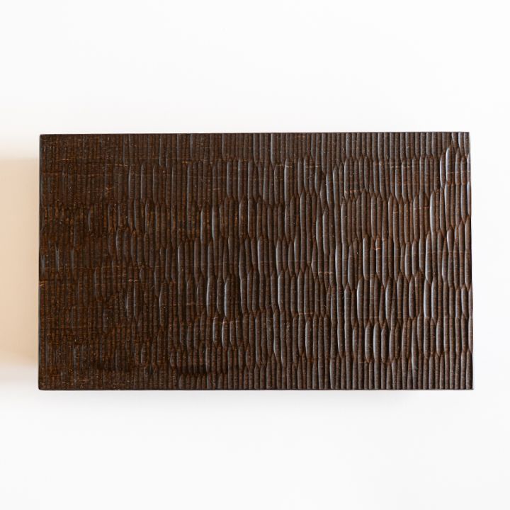 【予約商品】トレー角木立（鉄染）　高塚和則