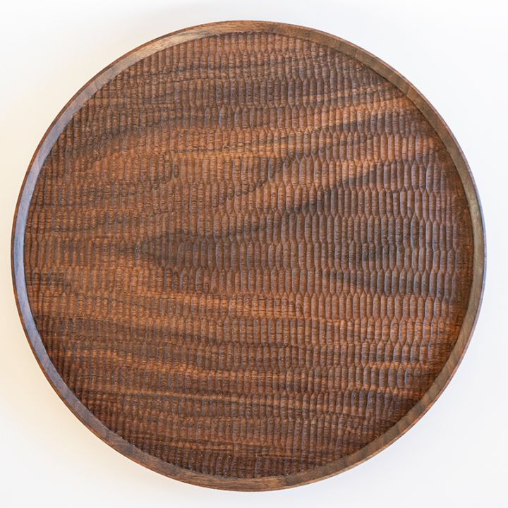 【予約商品】一人膳丸 特大（ウォールナット）　高塚和則