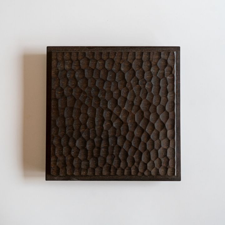 【予約商品】トレー正方 鉄染　高塚和則