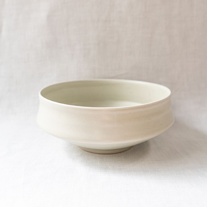 【個展予約商品】緑白釉6寸鉢　土井善男